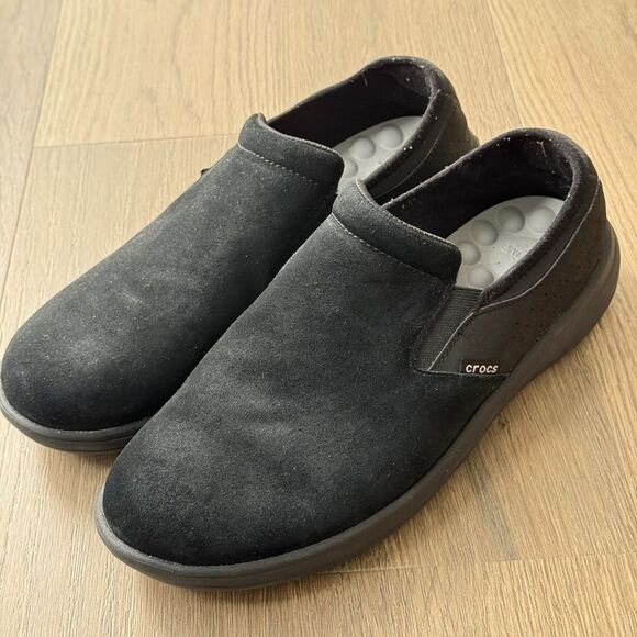 Crocs Shoes Men 11 Reviva Suede Slip On Comfort Casual Walking - Picture 1 of 11
